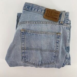 Polo Jeans Company Mens 36 x 30 Light Wash Denim Jeans Saturday Style